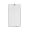 4" x 8" Blank Oversized Vertical Vinyl Pouch with Bulldog Clip